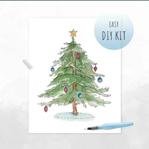 Maya X Kiwi Christmas Tree DIY Watercolor Kit