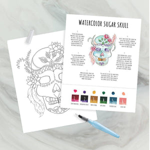 Maya X Kiwi Sugar Skull DIY Watercolor Kit