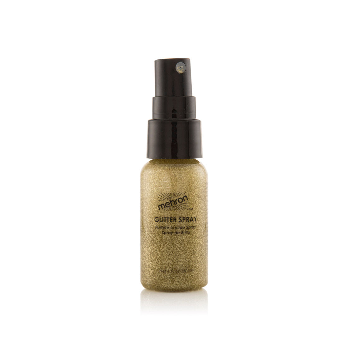 Mehron Makeup Hair and Body GlitterSpray 1 oz Gold