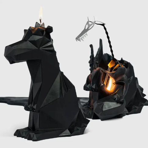 Pyro Pet Dreki Dragon Candle (Black)