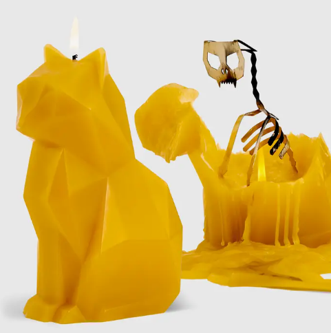 PyroPet Kisa Mustard Cat Candle (Yellow )