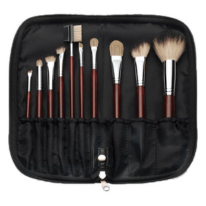 MakeUpMania 10-Piece Maroon Brush Set