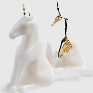 PyroPet Einar Scented Unicorn Candle (White)